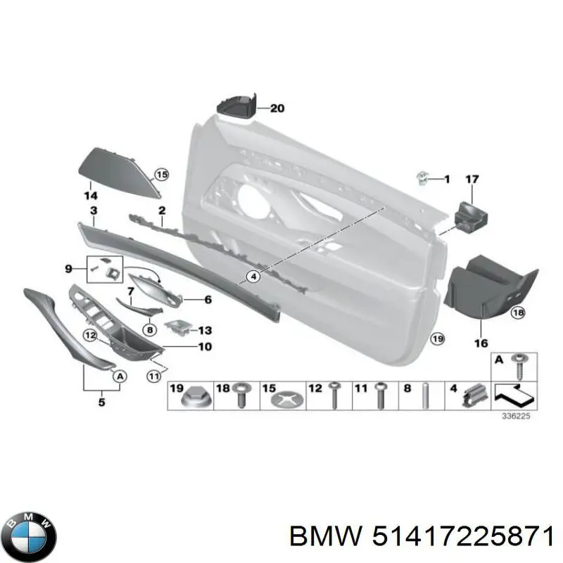 51417225871 BMW Ручка передней двери, наружная
