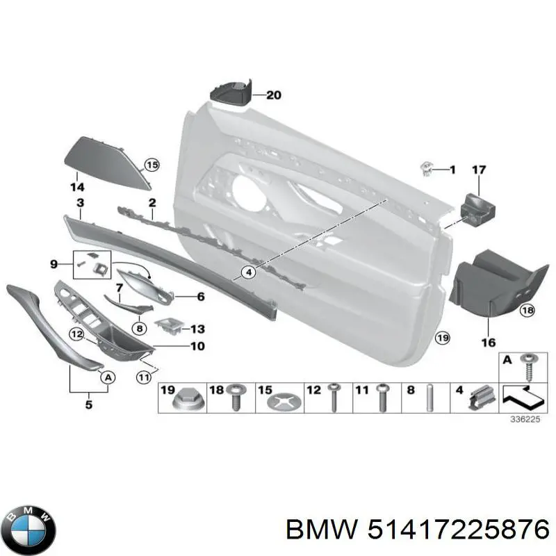 Ручка подлокотника двери передней внутренняя правая на BMW 5 (F10) купить.