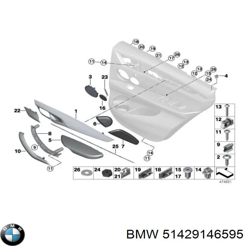 Хомут глушителя 51429146595 BMW