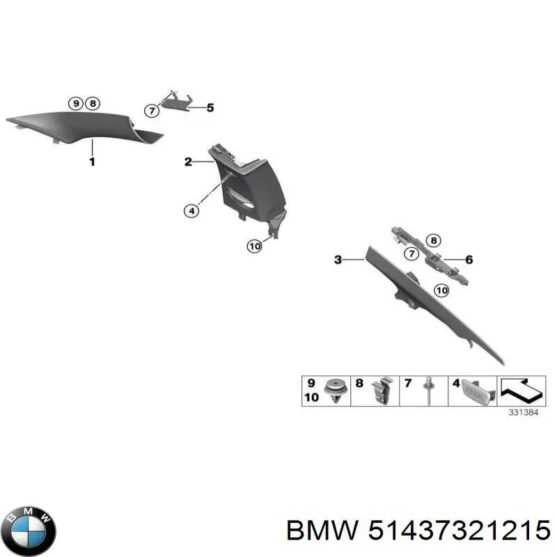 Купить 51437321215 BMW Хомут глушителя