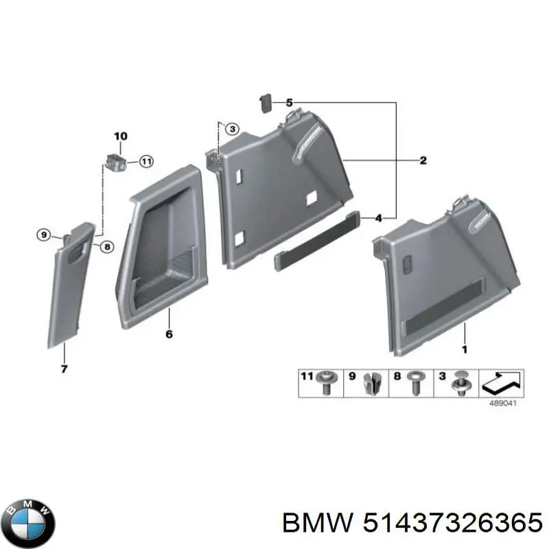 Купить 51437326365 BMW Кронштейн ручки открывания капота