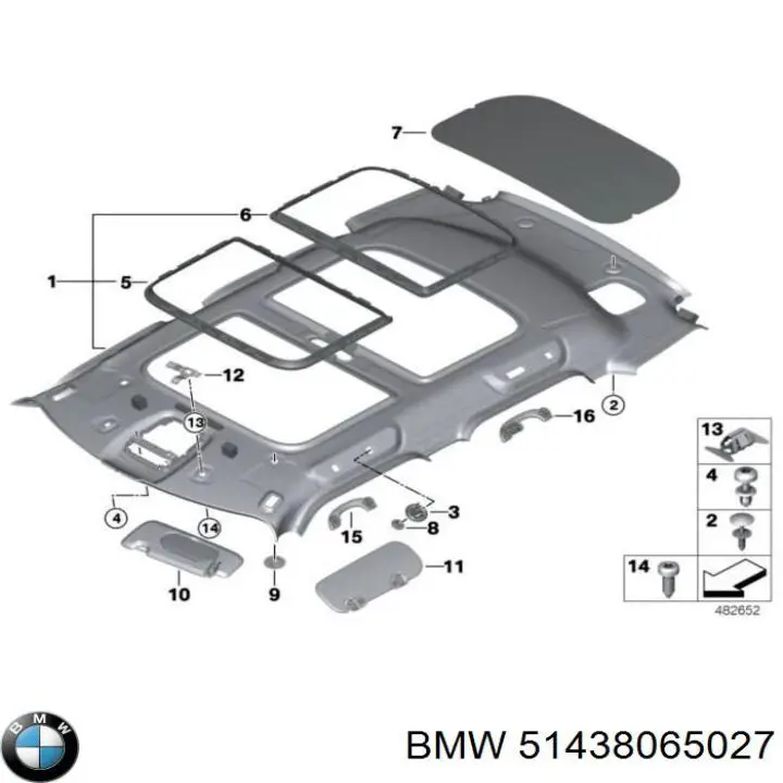 Обшивка стойки кузова внутренняя задняя левая BMW 51438065027 цена, от 18.06 USD