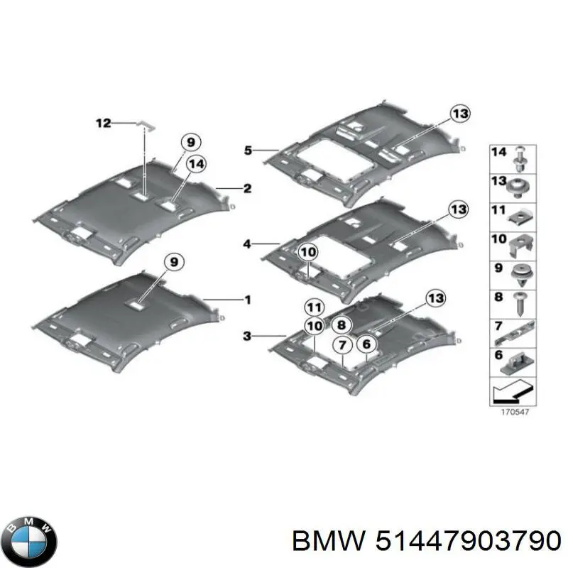 51447903790 BMW Изоляция термошумовая