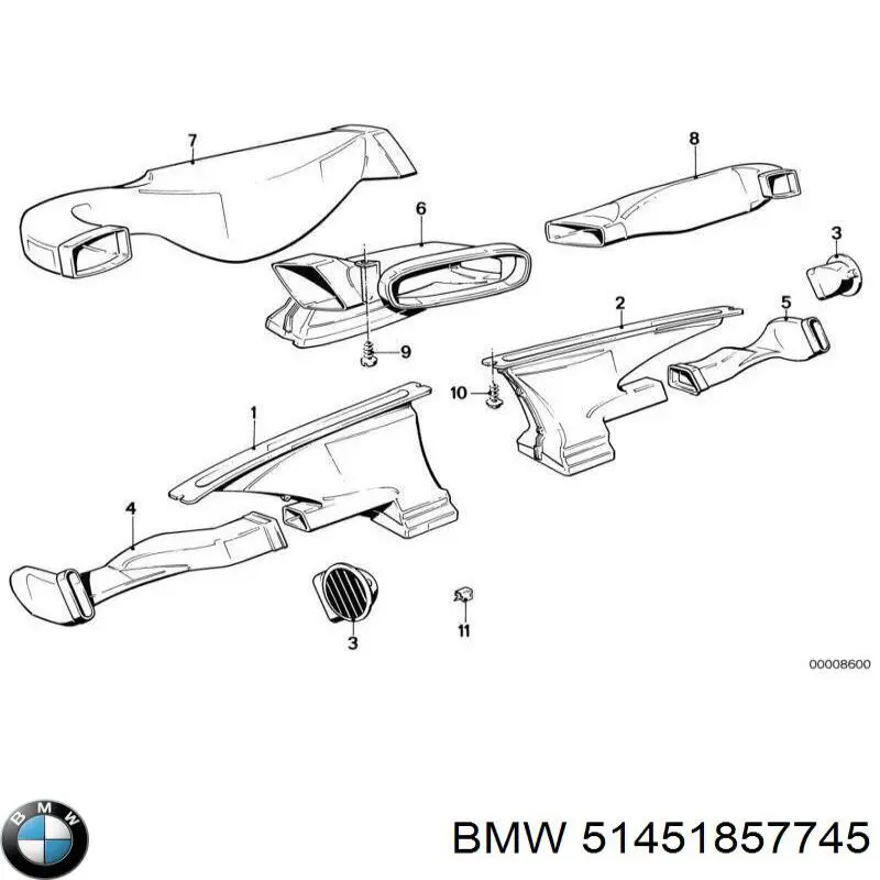 Хомут глушителя 51451857745 BMW