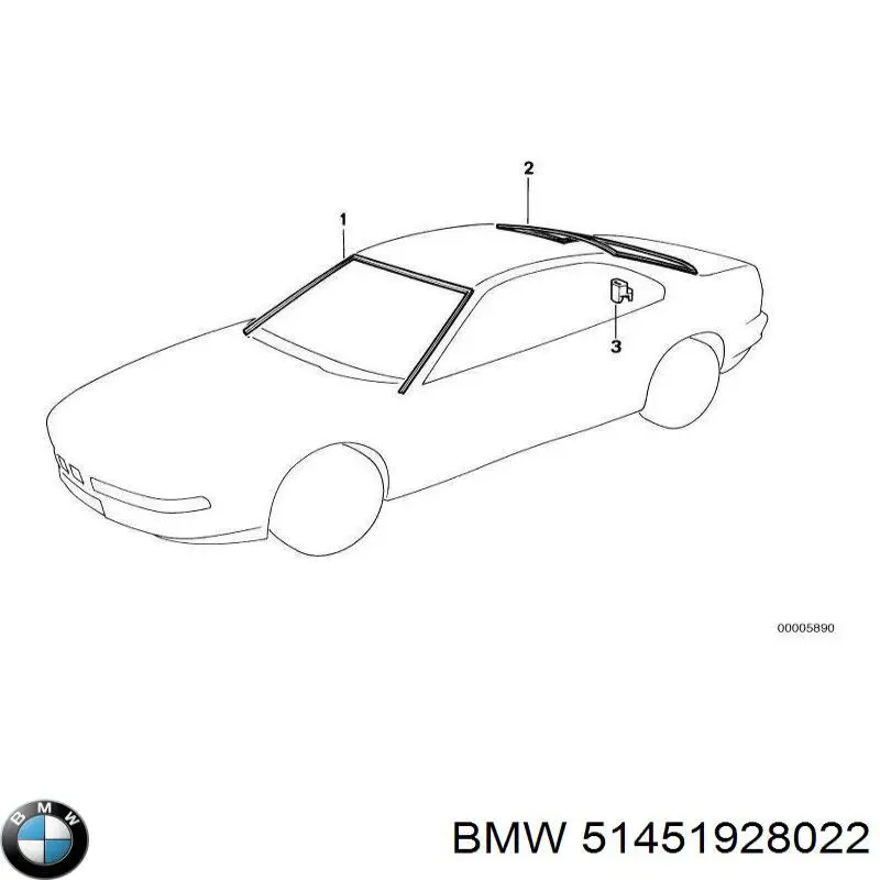 Защитная накладка переднего стекла нижняя BMW 51451928022 цена, от 22.77 USD