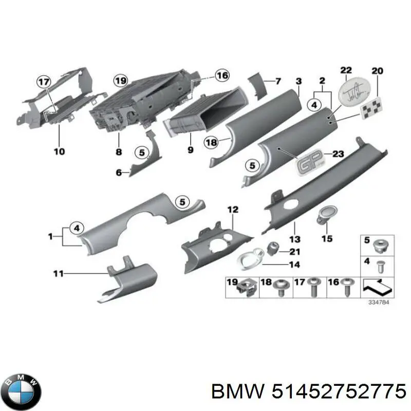 Накладка рулевой колонки BMW 51452752775 цена, от 6.38 USD