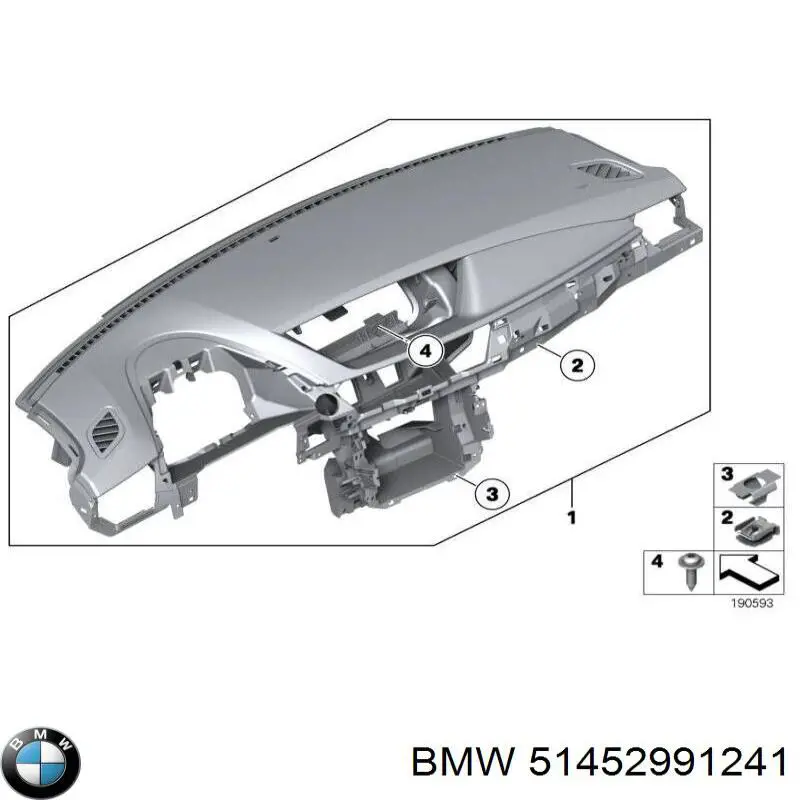 Купить 51452991241 BMW Панель передняя "торпедо"
