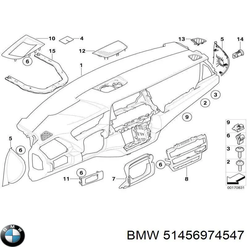 51456974547 BMW Передняя панель