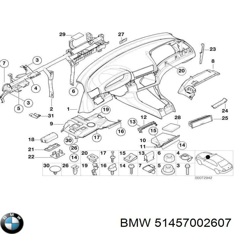 Купить 51457002608 BMW 