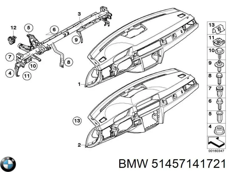 Купить 51457141721 BMW Бардачок