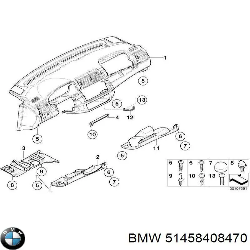 Панель салона передняя "торпедо" на BMW X5 (E53) купить.