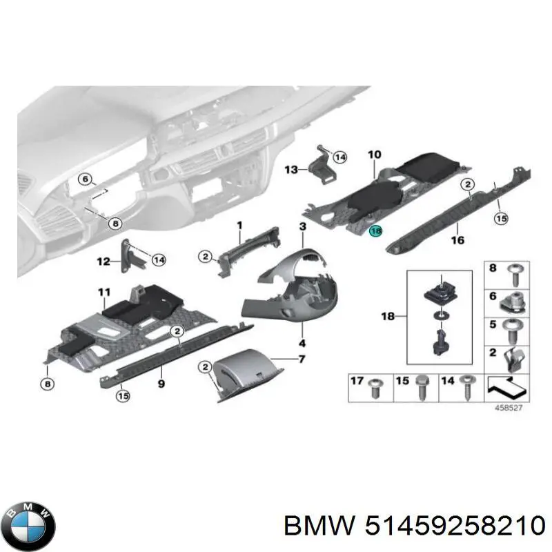 51459258210 BMW Защитный кожух рулевого механизма