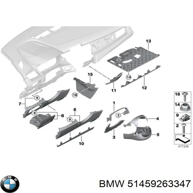 Накладка рулевой колонки BMW 51456843858 цена, от 5.19 USD