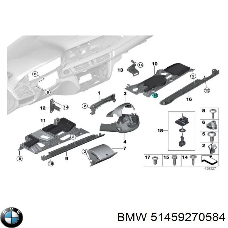 51459270584 BMW Защитный кожух рулевого механизма