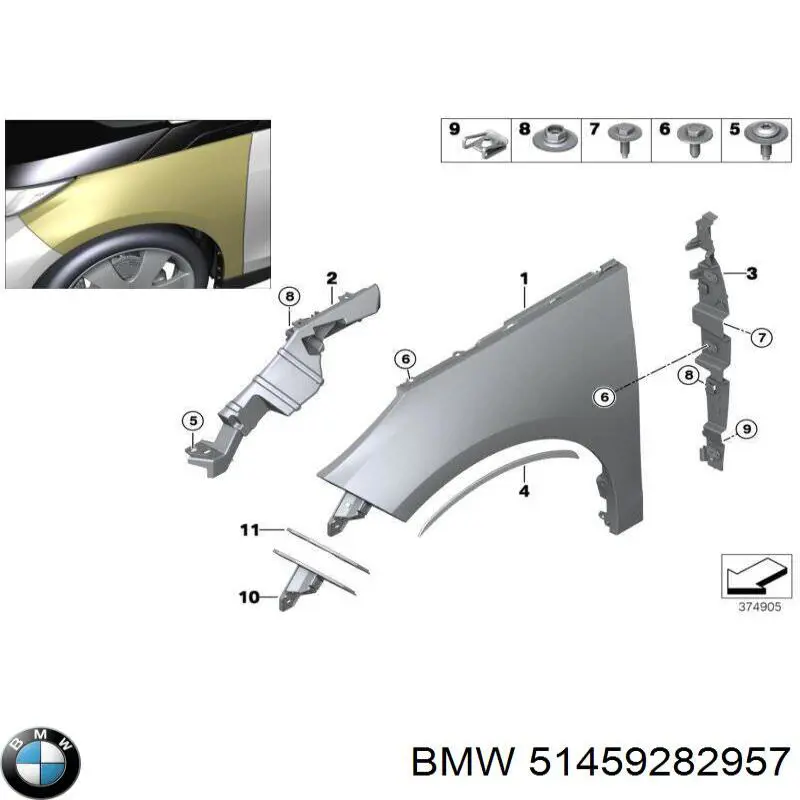  BMW 51459282957 цена, от 8.47 USD