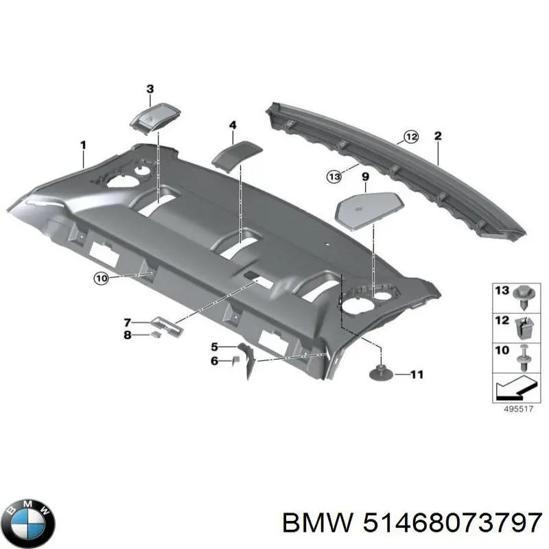 51468073797 BMW Полка багажника