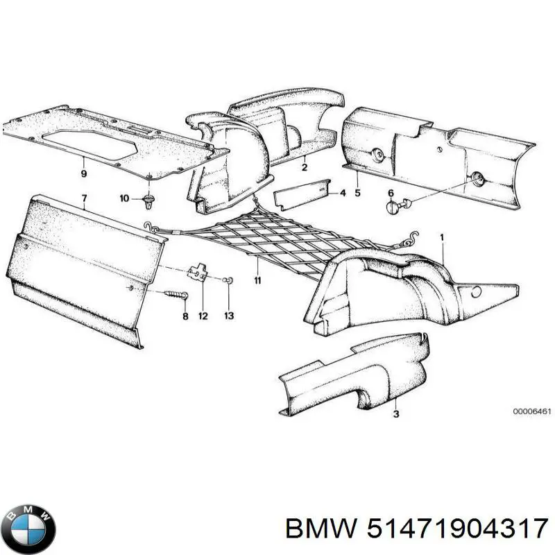 Пистон (клип) крепления брызговика BMW 51471904317 цена, от 0.32 USD