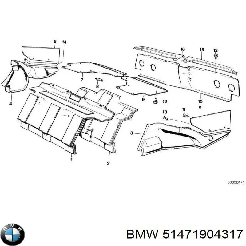 Купить 51471904317 BMW Клипса крепления брызговика