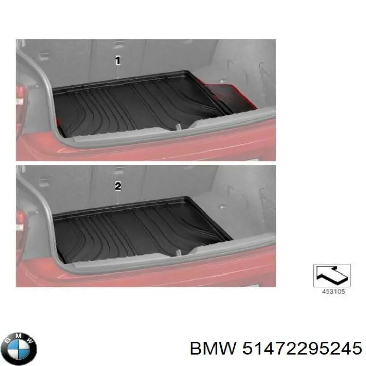 Коврик багажного отсека BMW 51472295245