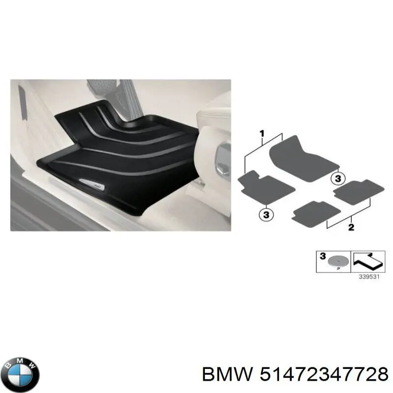 Коврик передний, комплект из 2 шт. на BMW X5 (F15, F85) купить.