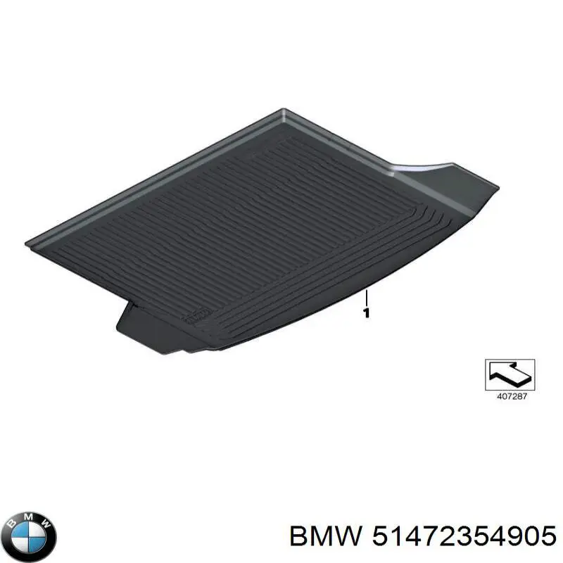 Tapete da seção de bagagem para BMW X3 (F25)