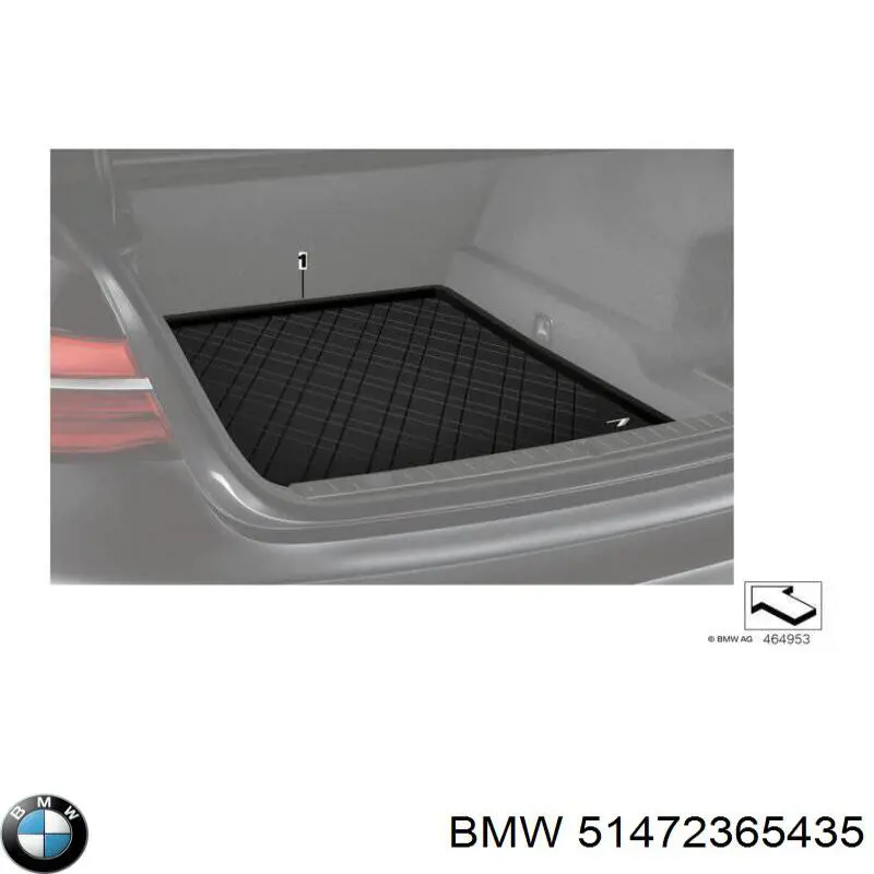 Задний коврик в багажник BMW 51472365435 цена, от 238.01 USD