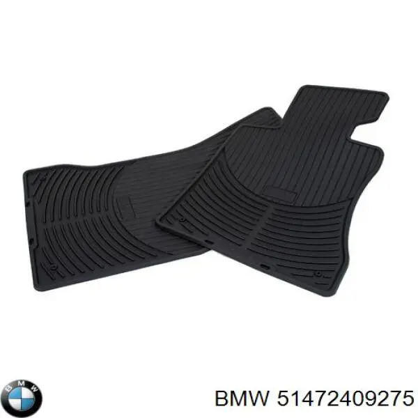 51472409275 BMW tapete dianteiro, kit de 2 un.