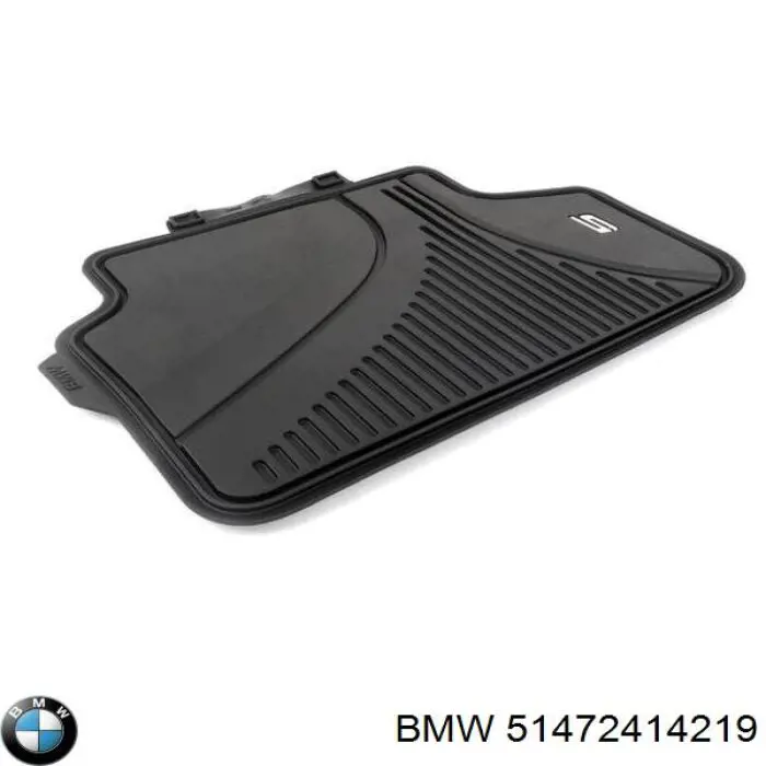 Килимок задній, комплект 2 шт. 51472414219 BMW