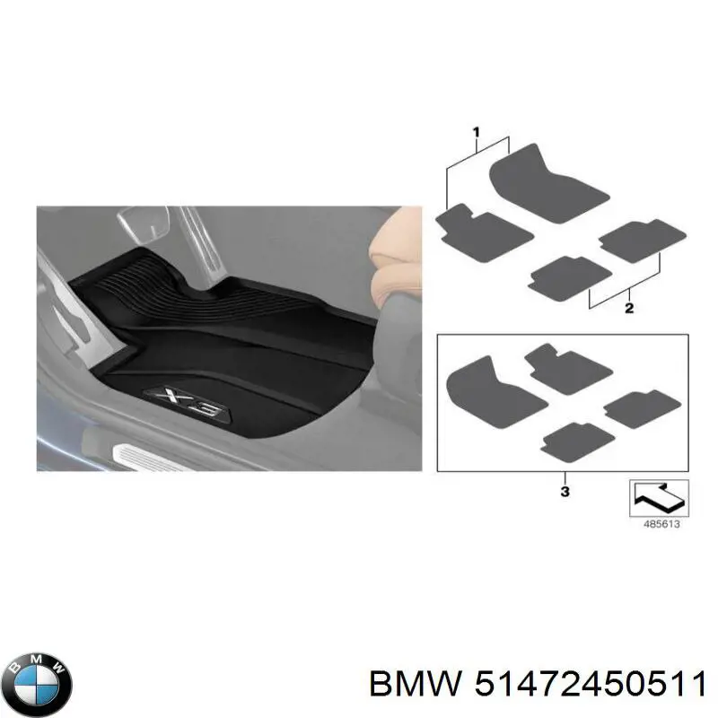 Коврики в салон передние BMW 51472450511