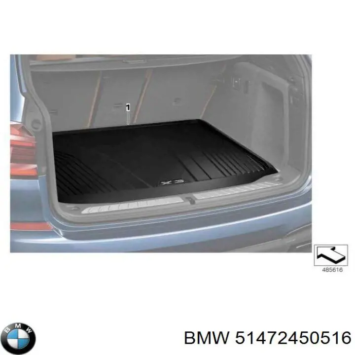 Tapete da seção de bagagem para BMW iX3 (G08)