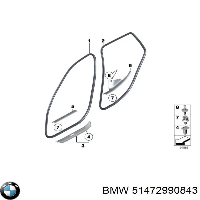 Placa sobreposta interna dianteira esquerda de acesso na porta para BMW X1 (E84)