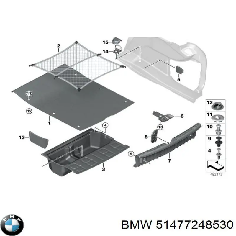 Сетка в багажник BMW 7248530 цена, от 23.94 USD