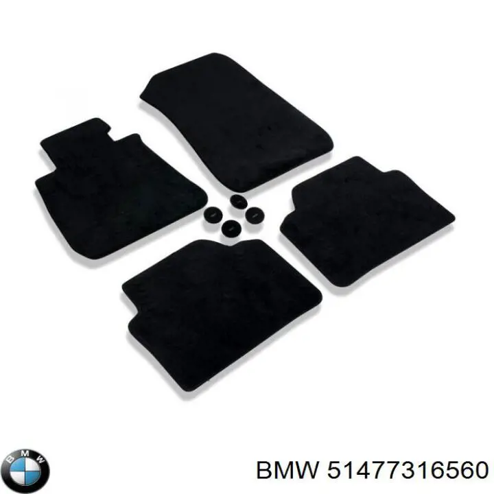 Коврики передние + задние, комплект BMW 51477316560