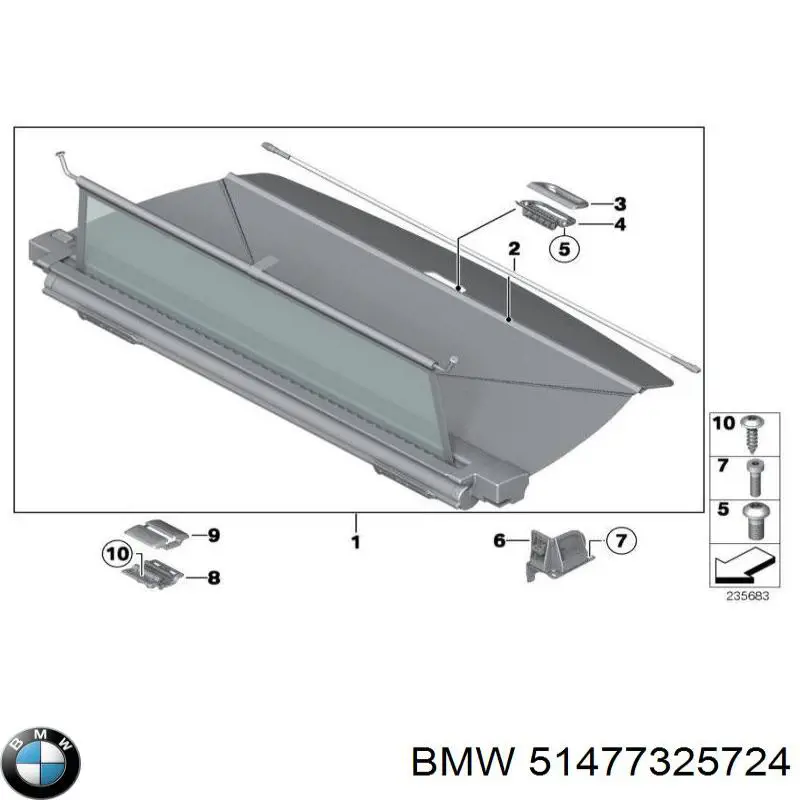 51477325724 BMW Кронштейн крепления бампера переднего правый