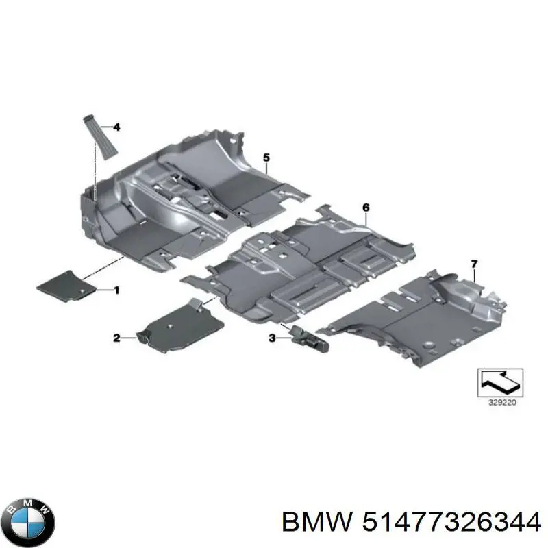51477326344 BMW Покрытие напольное салона, переднее