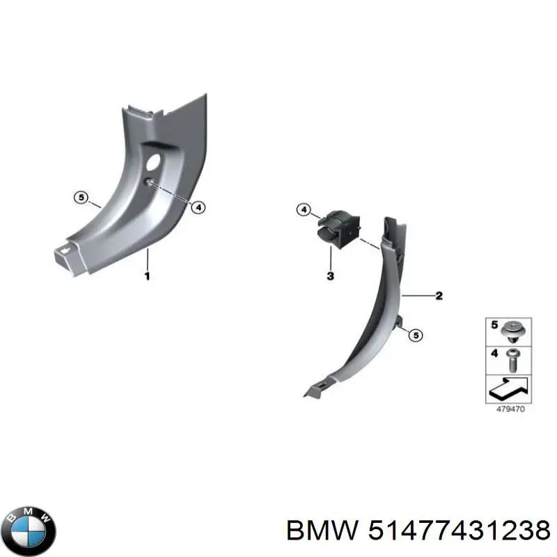 51477431238 BMW Обшивка стойки кузова внутренняя передняя правая