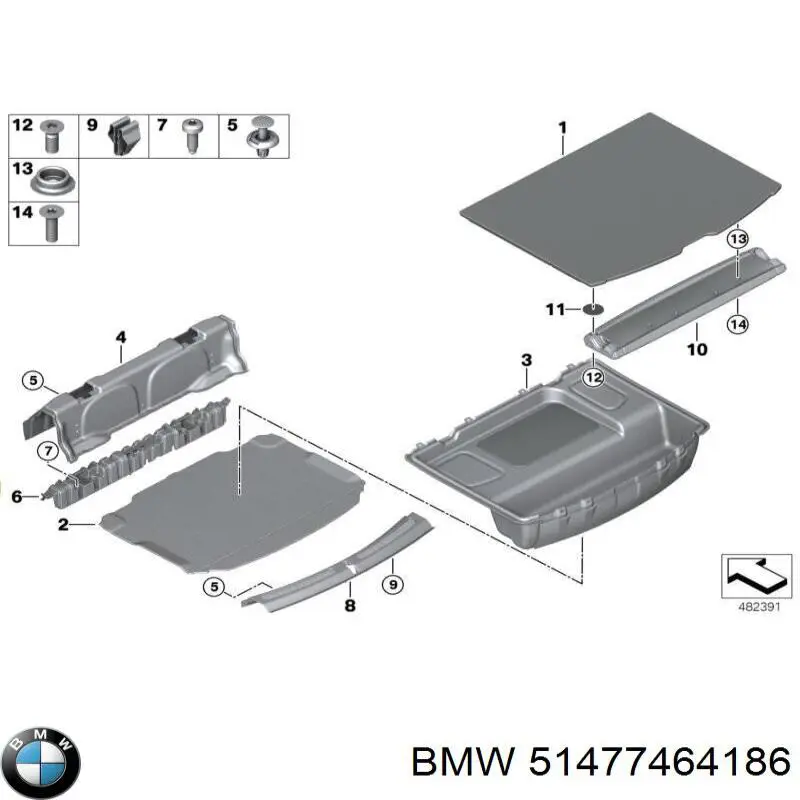  BMW 51477464186 цена, от 19.07 USD