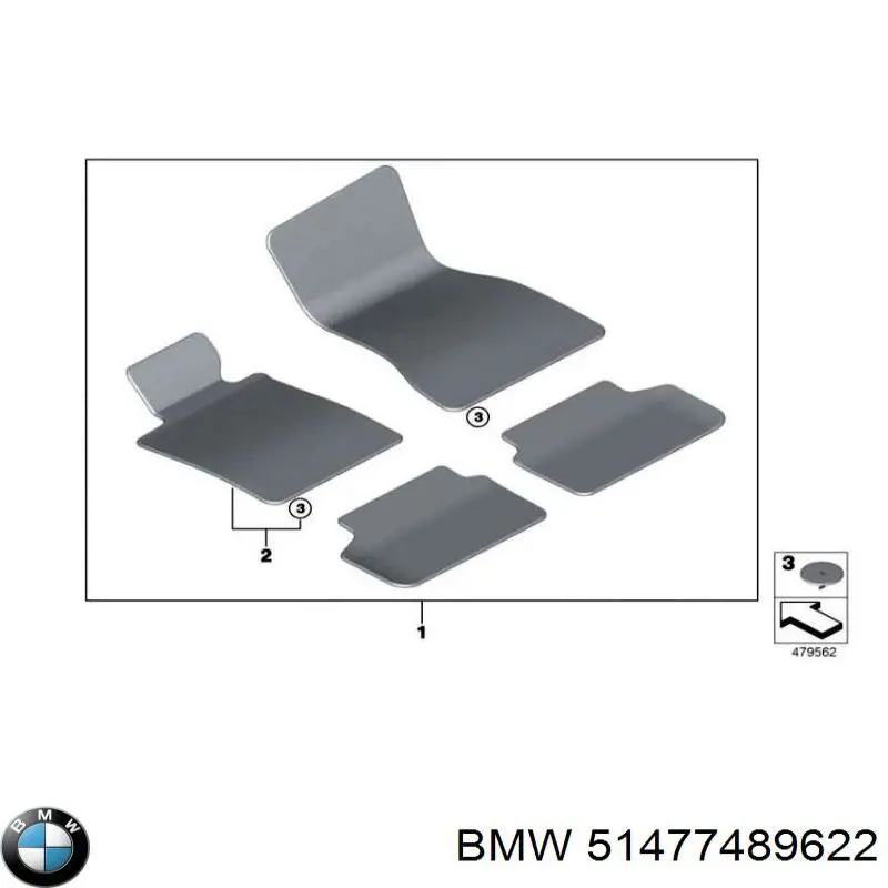 Комплект ковриков BMW 5 седан (G30, F90) (2016 - 2026) цена, от 235.88 USD
