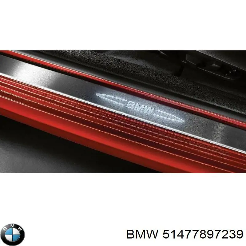 51477898821 BMW Listón de acceso exterior delantero izquierdo original y equivalente