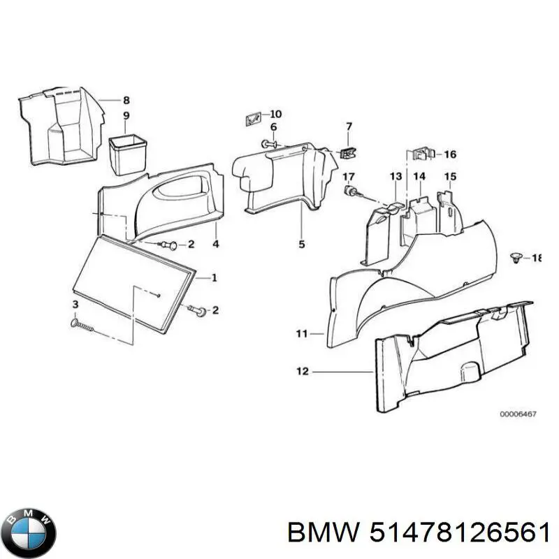 51478126561 BMW подкрылок крыла заднего левый