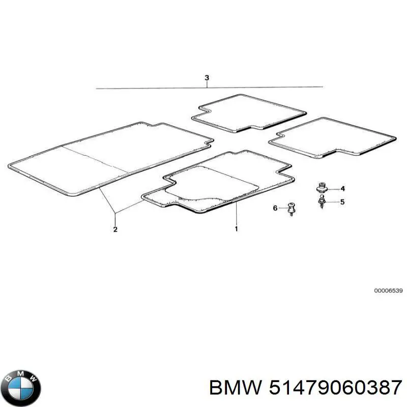 Комплект ковриков BMW 51479060387 цена, от 270.44 USD