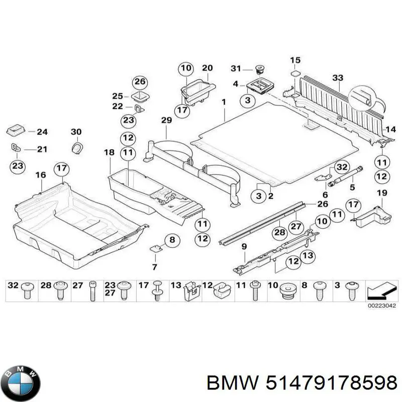 Петля лючка топливного бака BMW 51479178598