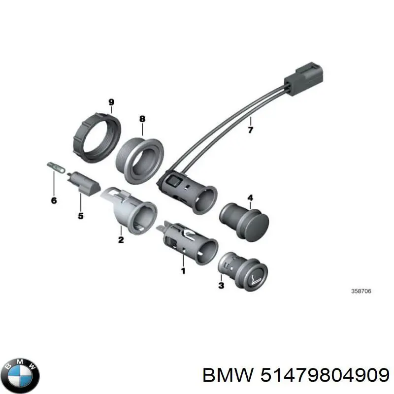  BMW 51479804909 цена, от 16.69 USD