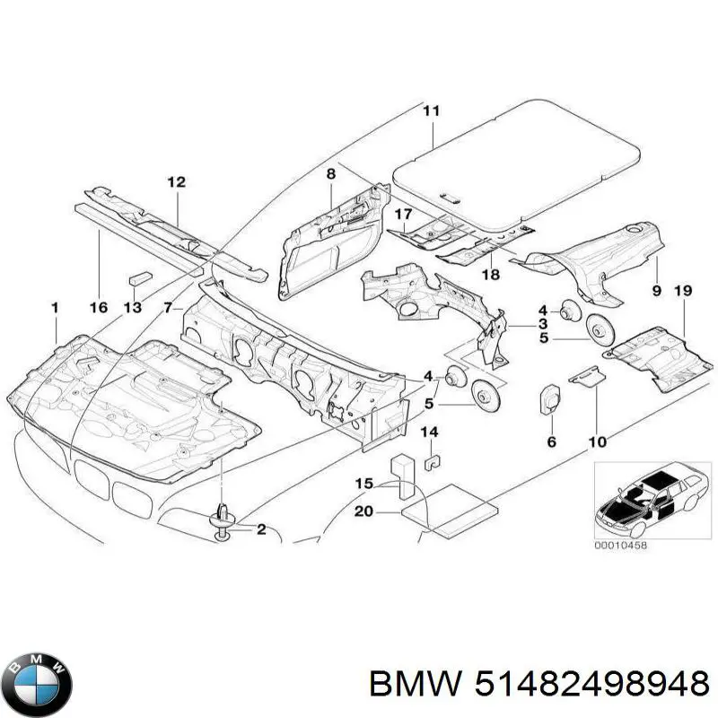 Шумоизоляция капота на BMW 5 (E39) купить.