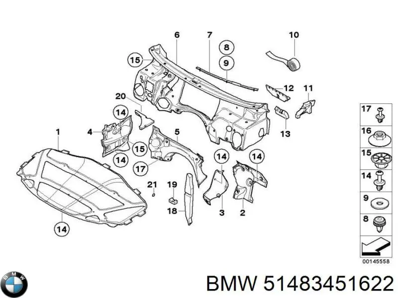 Isolamento de ruído da capota para BMW X3 (E83)