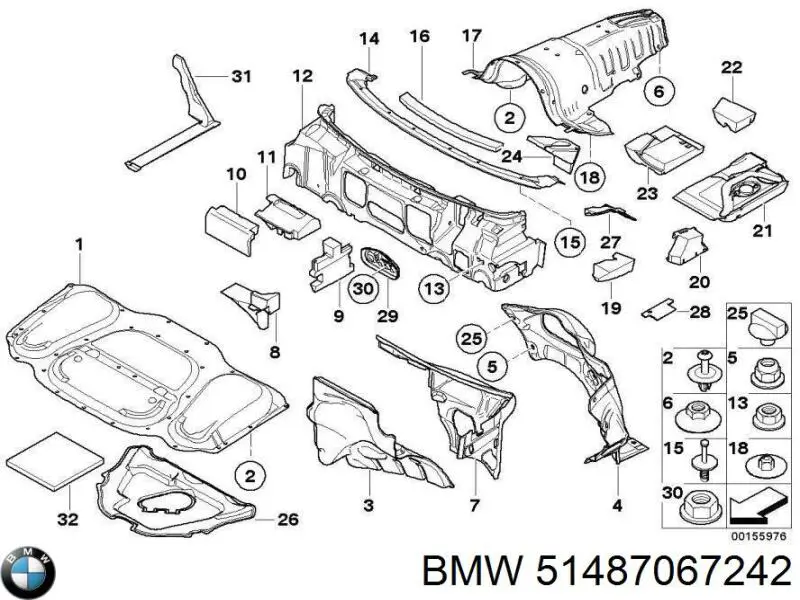 51487067242 BMW Шумоизоляция моторного щита