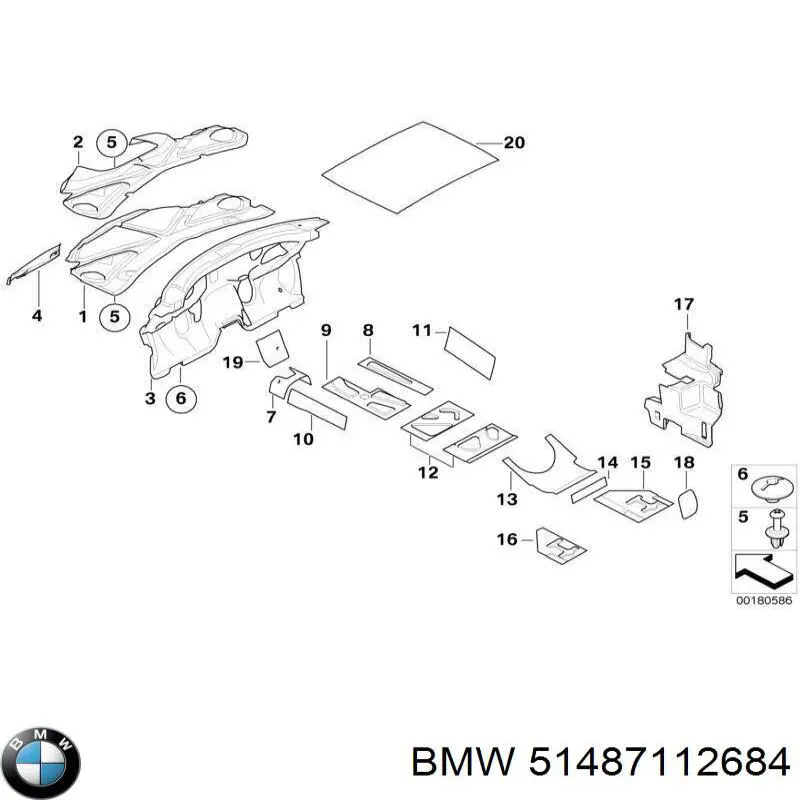 Обшивка капота BMW 51487112684 цена, от 28.22 USD
