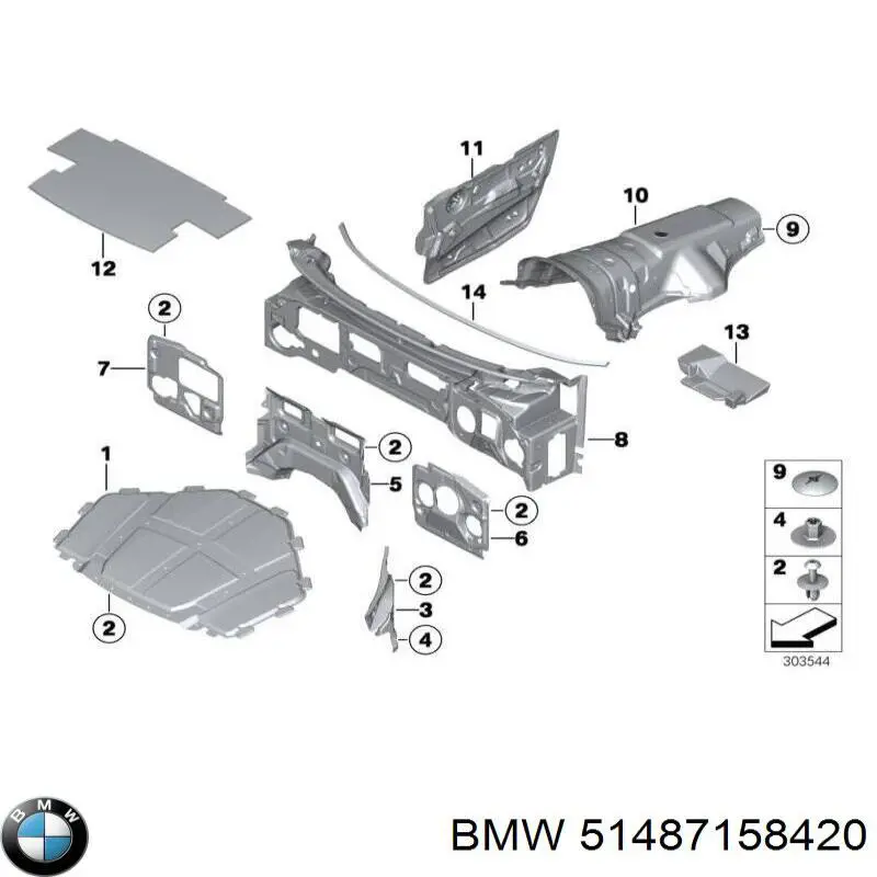 Isolamento de ruído da capota para BMW X5 (E70)