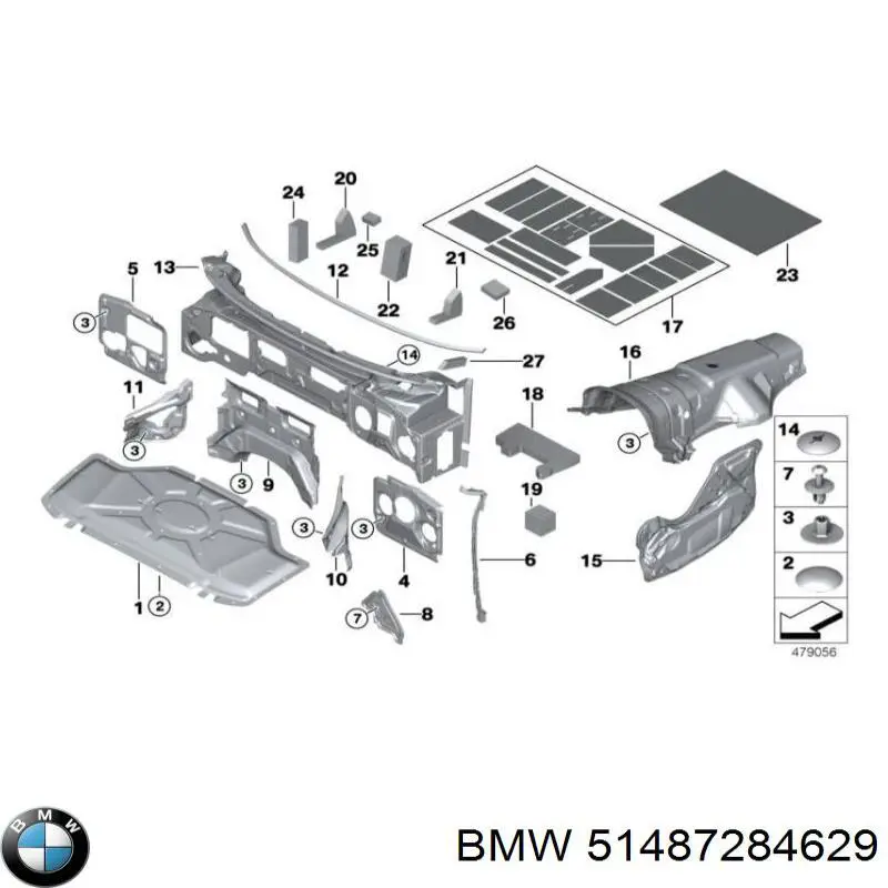 Шумоизоляция капота PBM25017A Signeda