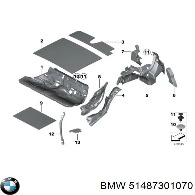 7301070 BMW Уплотнитель крыла